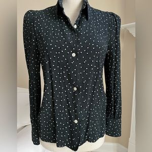Rouje Dot (polka dot) Button Down Shirt Top